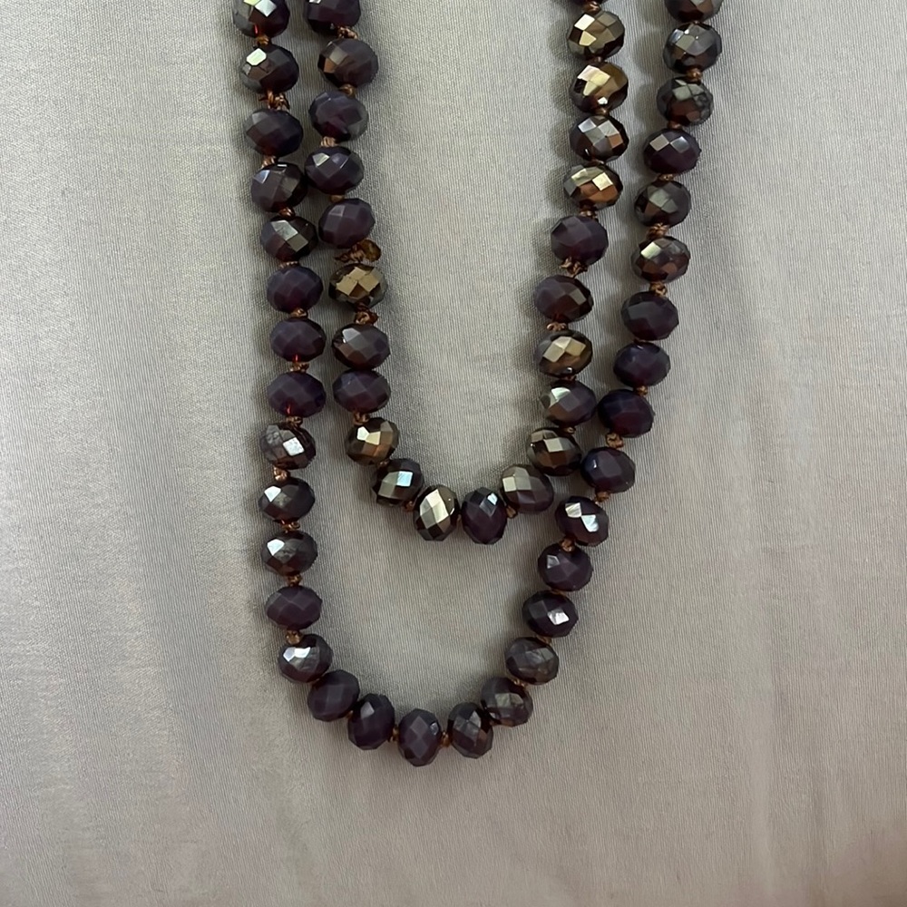 Long purple necklace!